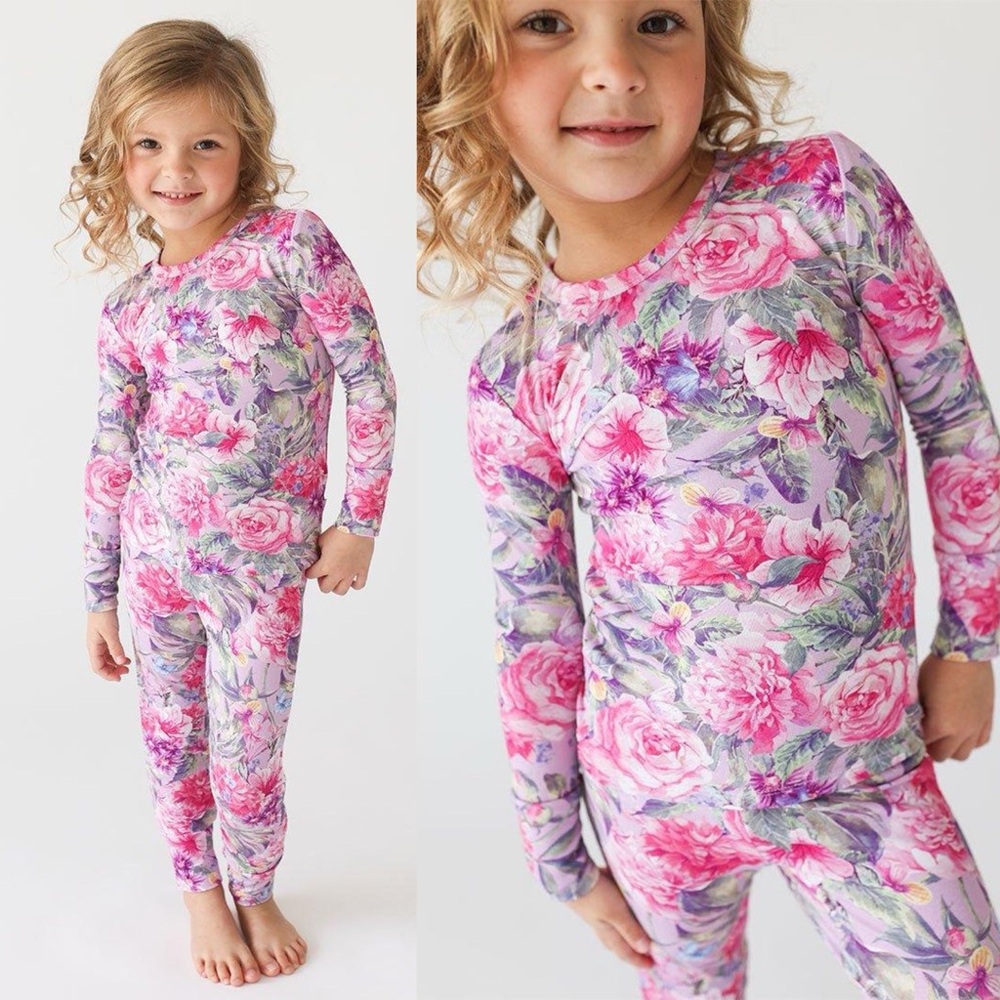 Posh Peanut / Bamboo Classic Pajama Set - Ellery (Floral)